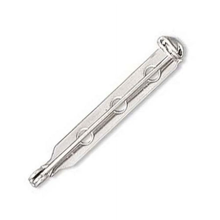 Silver Tone Glue On Bar Pin Back 1 1/2 Inch (39mm) (24)