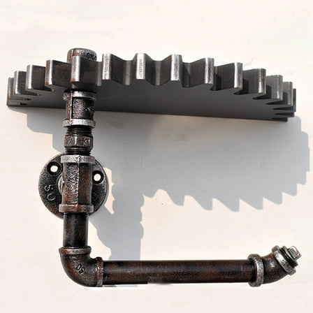 FRCOLOR 1Pack Gear Design Ornament Work Shop Wall Art 11.8x5.3x0.8in