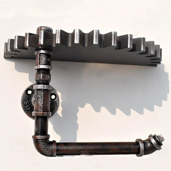 FRCOLOR 1Pack Gear Design Ornament Work Shop Wall Art 11.8x5.3x0.8in