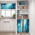 thumbnail image 2 of Marble Kitchen Curtains Blue Gold Window Curtains and Valances Set 36 Inch, Abstract Texture Art Rod Pocket Short Tier Curtain, Modern Luxury Small Curtains for Kitchen Decor, 2 of 6