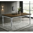 thumbnail image 3 of Roundhill Furniture Salines 31'' Height 5-Piece Dining Set, Rustic White and Oak, 3 of 10