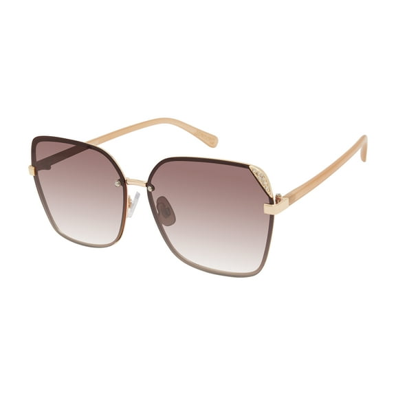 Southpole Women's 1060SP Oversized UV400 Protective Hexagonal Fashion Sunglasses, 63mm