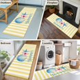 thumbnail image 5 of Starfish Shell Coastal 2'x6' Runner Rugs for Hallway Kitchen Bedside Non Slip, Summer Nautical Yellow Striped Farmhouse Entryway Rug Runners with Rubber Backing, Long Carpet Runner for Laundry Room, 5 of 8