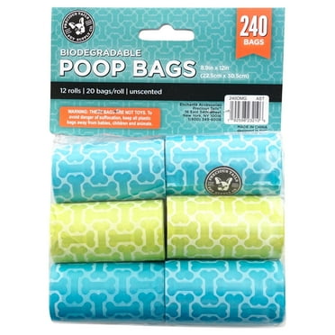 Precious Tails Dog Poop Bags – Leak-Proof & Durable Waste Bag Rolls, 240 Count