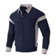 thumbnail image 2 of Ceisia Men Color Block Long Sleeve Zipper Casual Daily Outdoor Versatile Gift Fashion Athletic Top, 2 of 7