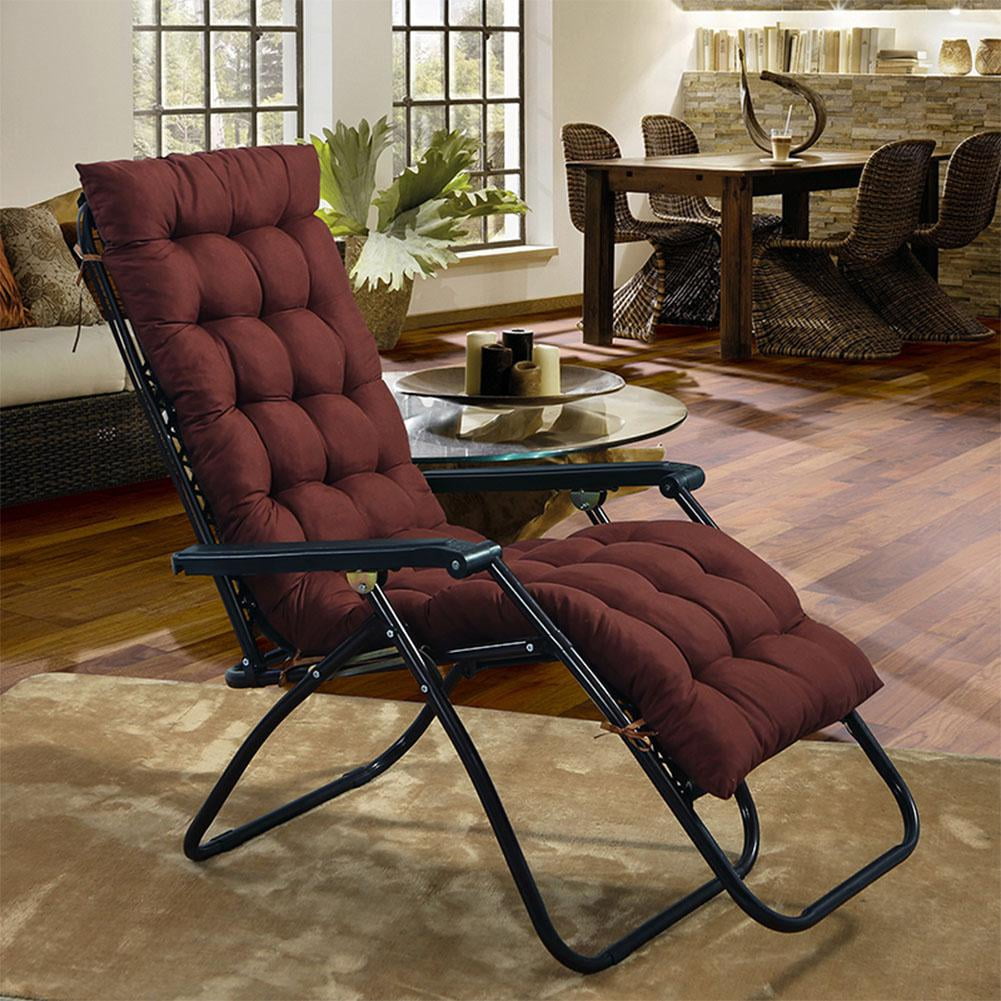 155cm Cotton Soft Seat Replacement Cushion Pad Garden Sun Lounger Recliner Chair 