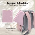 thumbnail image 2 of Cambiador de pañales portátil KeaBabies Swift, impermeable, rosa, 2 of 9