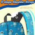 thumbnail image 5 of Robot and Gears Blue Pattern 17" Waterproof Oxford School Backpacks for Teens, S-Shape Padded Straps, for School, Travel, Hiking, Camping, 5 of 5
