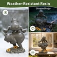 thumbnail image 3 of The Growing Ground Frog Garden Statue, Hand-Painted Jumping Frog Decor for Indoor & Outdoor Use, Yard, Lawn, Patio, Gray, 3 of 8
