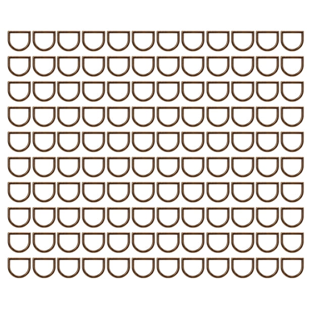 120 piezas de anillos en D de metal con fuerte capacidad de carga, interfaz antioxidante sin costuras, clips de hebilla en D de aleación de zinc para cinturones de bricolaje, llavero de bronce