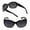 Black/Black, variant on 2 Pair of "The Fashionista" Womens Designer Bifocal Sunglasses - Outdoor Reading Glasses - Black/Black - 1.25