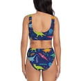 thumbnail image 3 of Daiia Dinosaurs Women's Bikini Set Two Piece Swimsuit High Waisted Bikini Adjustable Straps Bikini Perfect for Beach, Pool, and Summer Vacation-XX-Large, 3 of 9