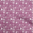 thumbnail image 1 of oneOone Polyester Spandex Purple Fabric Nostalgia Coffee Craft Projects Decor Fabric Printed By The Yard 56 Inch Wide-2K, 1 of 1