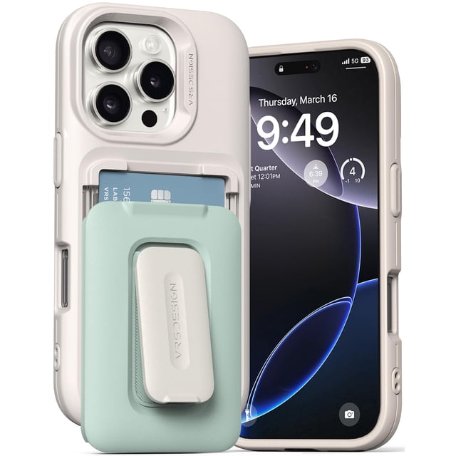 Funda de teléfono VRS DESIGN Orb para iPhone 16 Pro (2024), color verde marino