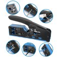 thumbnail image 4 of Alicates de engarzado RJ45, cortador pelador de paso para conector Modular Cat7 Cat6 Cat5e 8P8C, herramienta de cable todo en uno Ethernet, 4 of 5
