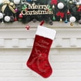 thumbnail image 4 of Velvet Christmas Stocking, Burgundy, 18.75", by Holiday Time, 4 of 4