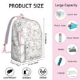 thumbnail image 5 of Watercolor Pig Print Backpack for Students, Waterproof Bookbag with Aesthetic Farm Animal and Artistic Pattern, 5 of 5