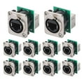 thumbnail image 1 of 10 Pcs Douille de Châssis Ethernet Rj45, Connecteur Passe-Partout Ethernet NE8FDP, Douille de Montage sur Panneau D Series Cat5 Rj45, 1 of 6