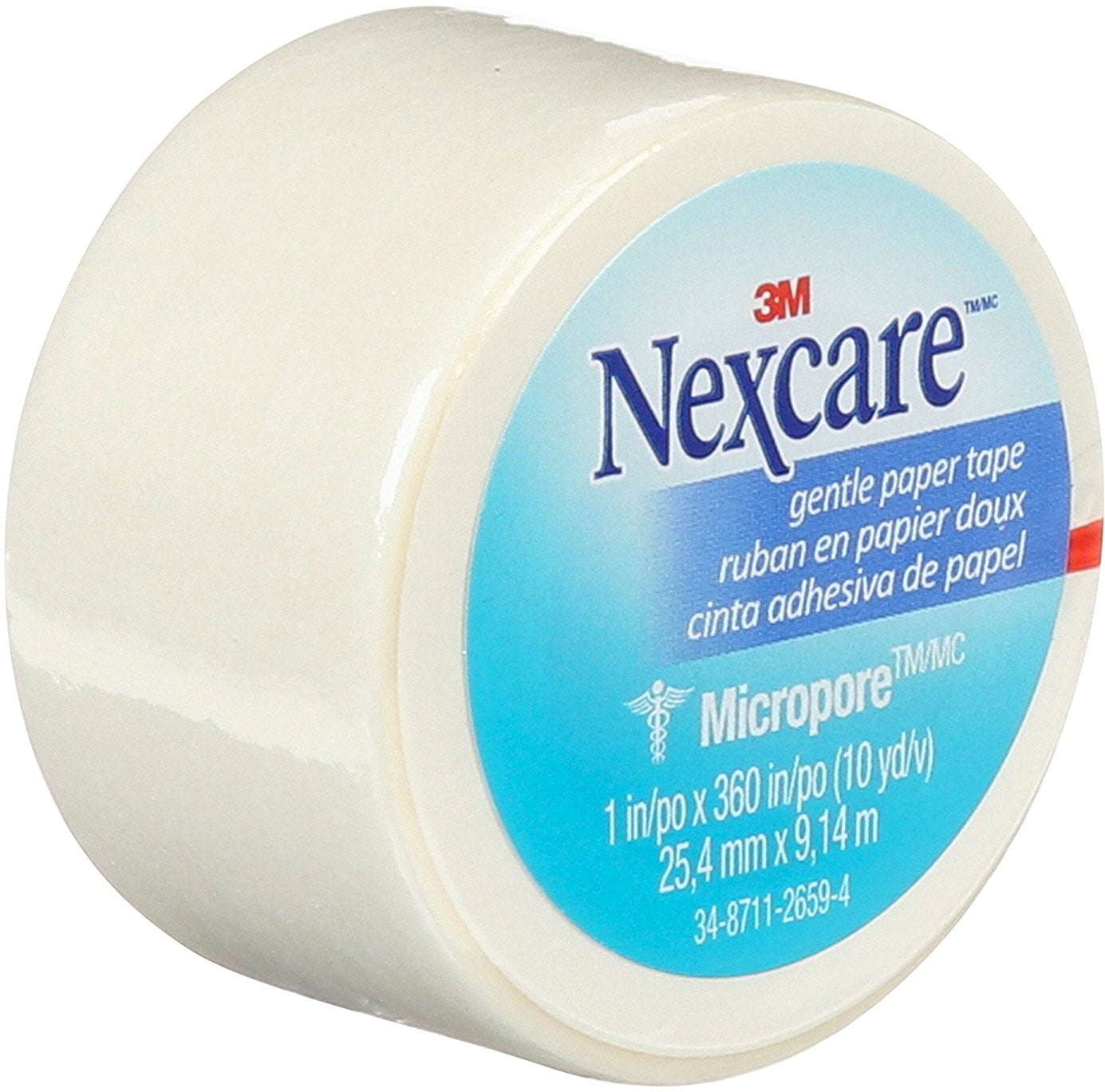 Nexcare Gentle Paper Tape 1 Inch X 10 Yards 20 yrds (Pack of 3)