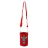 Botany Round Messenger Strap Water Bottle Insulated Protective Bag (Red Giraffe)