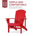 thumbnail image 4 of Outsunny Classic Adirondack Chair with Cup Holder for Backyard Red, 4 of 10