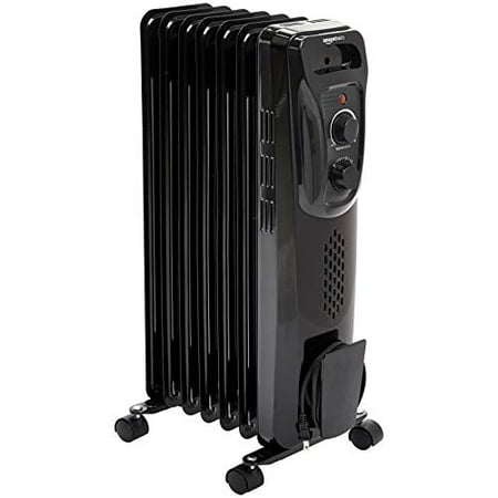 (used) Basics Indoor Portable Radiator Heater - Black