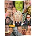 thumbnail image 3 of Blanket Nicolas Cage Soft and Comfortable Warm Fleece Throw Blankets Yoga Blankets Beach Blanket Picnic Blankets Gift for Dorm room office decor Sofa Bed Camping Travel All Season, 3 of 6