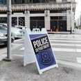 thumbnail image 5 of We Support our Police Department 24" x 36" Double Sided A-Frame Sidewalk Sign Includes 2 Plastic Inserts Foldable Portable White Signicade Civic Engagement Professional Display Bold, 5 of 6