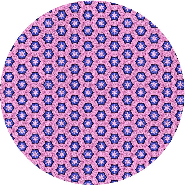 Ahgly Company Machine Washable Indoor Round Transitional Purple Amethyst Purple Area Rugs, 3' Round