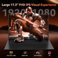 thumbnail image 4 of NIMO 17.3" Gaming Laptop, AMD Ryzen 7 7735HS (8C/16T, Up to 4.75GHz), 32GB DDR5 RAM, 1TB PCIe 4.0 SSD, 100W PD Fast Charging, FHD Display, Backlit KB, Fingerprint, SD Card Reader, Windows 11, 4 of 9