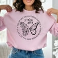thumbnail image 6 of Inspirational Quote Butterfly Sweatshirt, Floral Faithful Goodness of God Top, 6 of 10