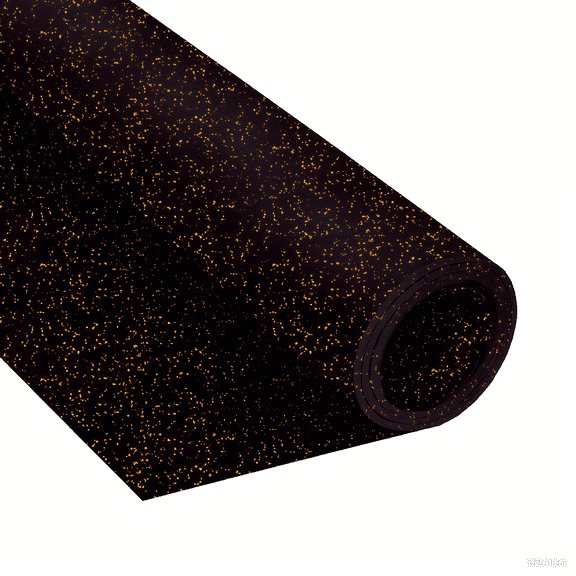 4X10 FT Heavy Duty Rubber Gym Flooring Roll,Rubber Gym Flooring for the Basement, Garage, Gym, Home Gym Flooring, or Playroom -Non-Slip Shock Absorption,Black/Red