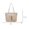 thumbnail image 3 of All-matching Handbag for Women Straw Shoulder Bag Large Capacity Armpit Bag Female Vacation Bag Stylish Beach Bag White, 3 of 4