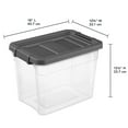 thumbnail image 2 of Caja de Almacenamiento Sterilite Transparente Apilable Paquete de 12 de 28.4L, 2 of 9