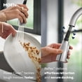 thumbnail image 4 of Moen Essie Chrome Single Handle Pull-Down Sprayer Kitchen Faucet with Soap Dispenser, Reflex and Power Clean Technology, 4 of 6