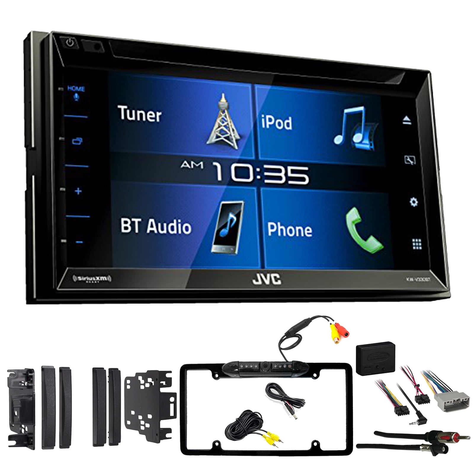 JVC KWV330BT 6.8" DoubleDIN Digital Media Bluetooth Receiver, Metra