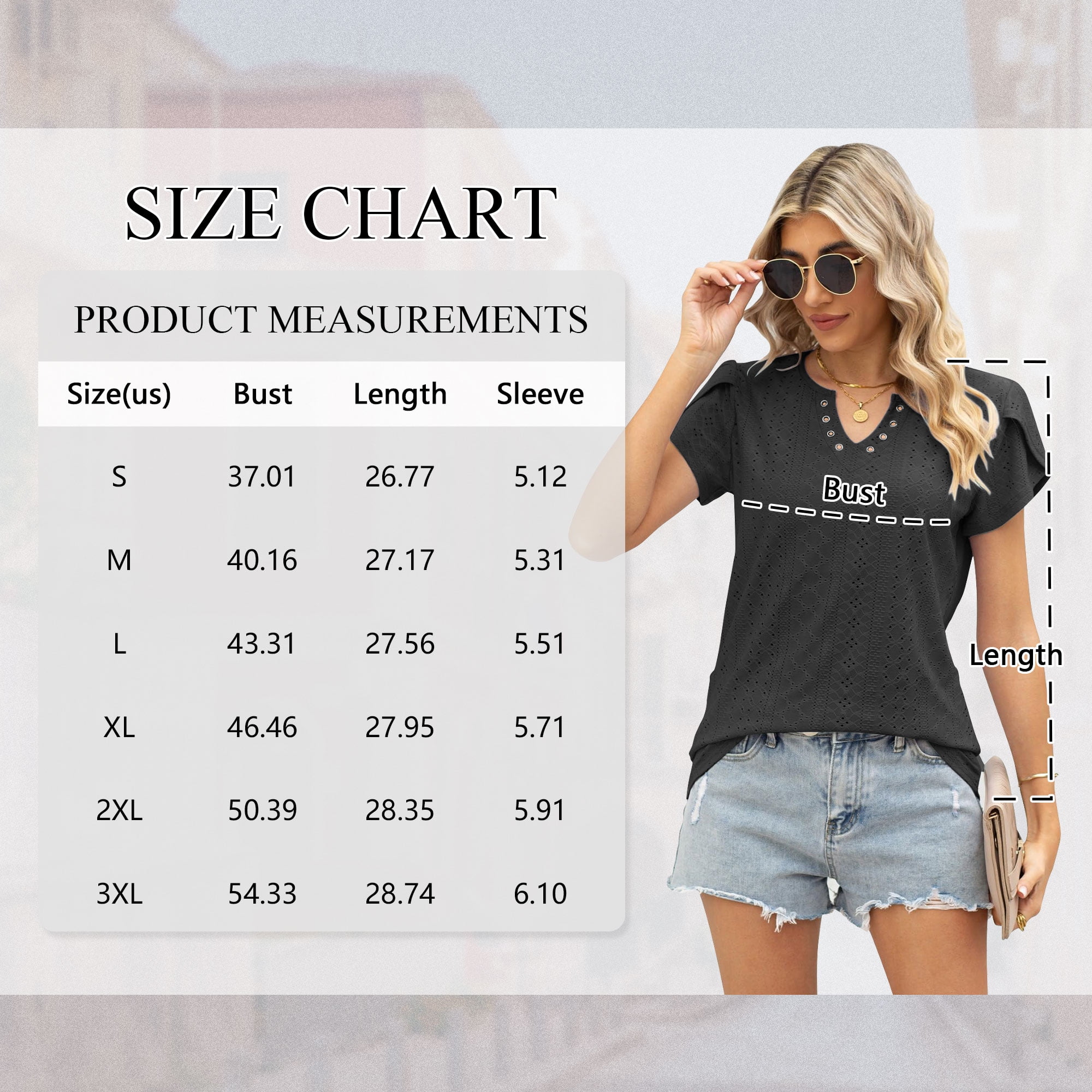 TEMOFON Womens Summer Tops Casual V Neck Tee Shirts Petal Sleeve Fashion Loose Blouses for Women Clothes Short Sleeve Shirts Dressy Tunic Tops