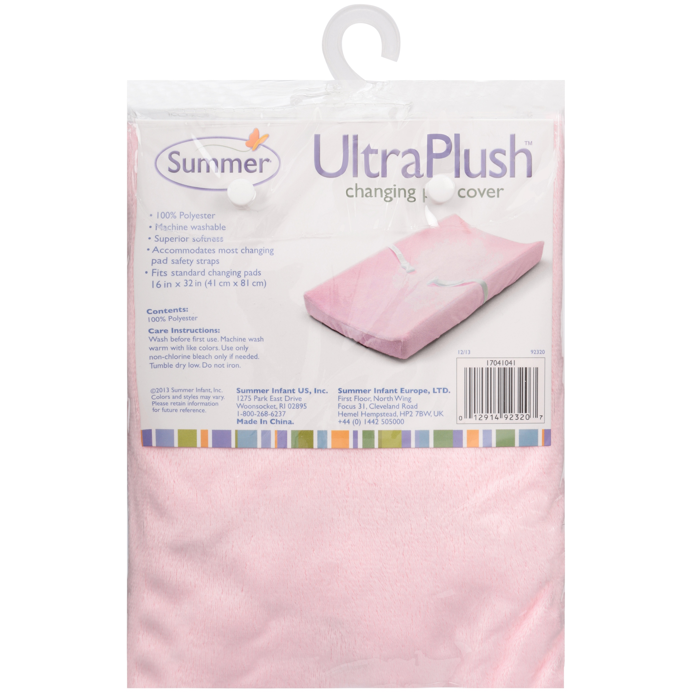 Summer Ultra Plush Changing Pad Cover, Pink - image 2 of 3
