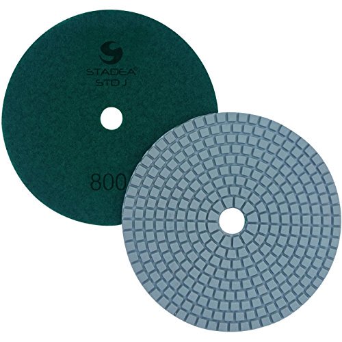 Stadea PPW258D Diamond Polishing Pads 5 Inch - For Concrete Terrazzo Marble Granite Countertop Floor Wet Polishing, Grit 800 - Pack of 10