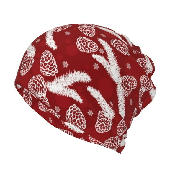 Vsdgher Christmas Holiday Pinecone Slouchy Beanie Hat for Men/Women, Skull Cap Chemo Cap Night Sleeping Cap