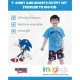 thumbnail image 2 of SEGA Sonic the Hedgehog Big Boys' Short Sleeve T-Shirt and Mesh Shorts Athletic Set Blue/Navy Sonic, Knuckles & Tails, 2 of 10