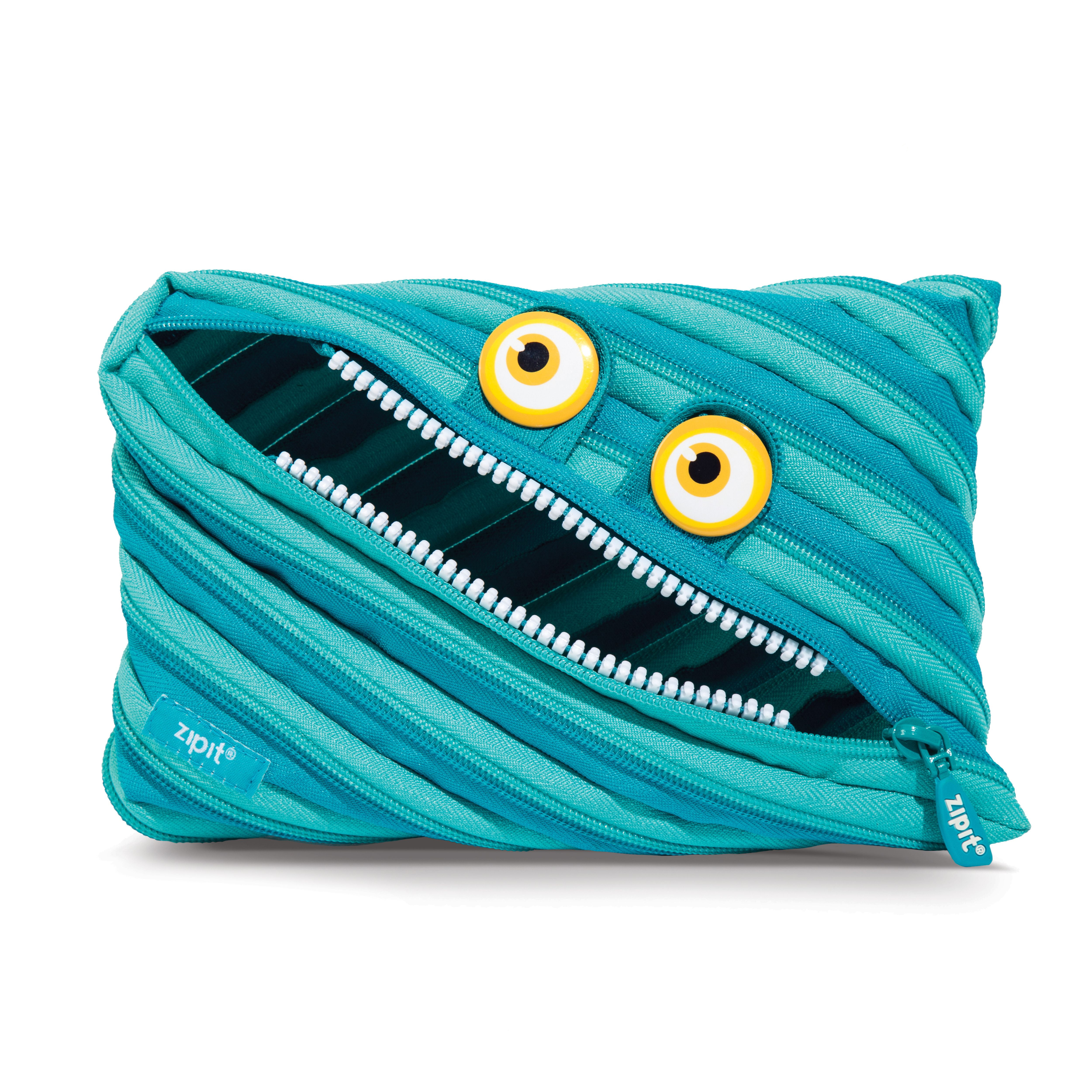 ZIPIT Monster Large Pencil Case, Blue Pencil Pouch - Walmart.com
