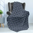 thumbnail image 4 of Geometric Soft Flannel Fleece Throw Blanket, Circles Overlapping Round in Abstract Design Repeating Pattern Retro, Cozy Plush for Indoor and Outdoor Use, 60" x 80", Multicolor, by Ambesonne, 4 of 5