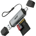 thumbnail image 2 of SD Card Reader USB C, Dual Slots USB 3.0 Type C to Micro SD Card Adapter, Memory Card Reader for MicroSD, SDHC, SDXC, Compatible with Laptop, PC, iPhone16/15,  Pro/Air,  Pro,, 2 of 10