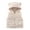 Beige, variant on Toddler Girls Boys Fleec𝖾 Vest Winter Lightweight Sleeveless Be𝖺r Ears Zipper Jacket Pockets Windproof Warm Childrens Outerwear Vest Top Thermal Insulated Casual Wear