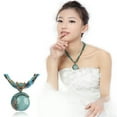 thumbnail image 2 of TINYSOME Women Lady Retro Vintage Bohemian Style Necklace Turquoise for Rhinestone Pendan, 2 of 6