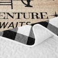 thumbnail image 5 of Erosebridal Cute Camper Car Quilt King for Boys Girls, Rustic Farmhouse Lodge Cabin King Coverlet Set, 3 Pieces 1 Bedspread and 2 Pillowcases, 5 of 7