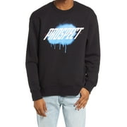Men's Topman Prospect Print Sweatshirt, Size Large - Black