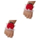 thumbnail image 4 of Billuyoard Ramillete de muñeca de rosa de satén hecho a mano elegante de tela para bodas y graduaciones elástica única N24 rojo N24 rojo 2Conjunto, 4 of 6