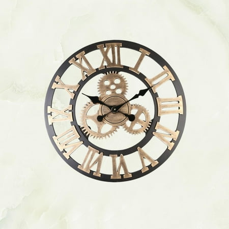 Raindrops 1Pc Golden Vintage Gear Wall Clock for Home Decorative Art Decor